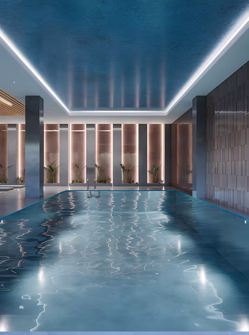 Valory Güneşli social areas - indoor swimming pool, luxury spa design, special lighting and wellness center
